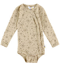 Joha Wrap Bodysuit l/s - Wool - Beige