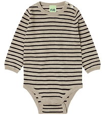 FUB Bodysuit l/s - Knitted - Wool - Oat Melange/Mocca