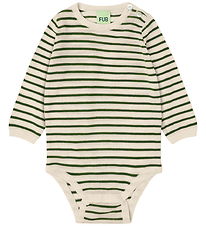 FUB Bodysuit l/s - Knitted - Wool - Ecru/Forest