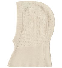FUB Balaclava - Single Layer - Knitted - Wool - Ecru w. Pointell