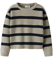Name It Blouse - Knitted - NmfVnilla - Iceland Fossil/W. Navy Bl