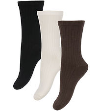 Name It Socken - 3er-Pack - NkfOda - Seal Brown/Schwarz/Cloud Tä