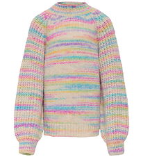 Kids Only Bluse - Strick - KogCarma - Bimsstein Stone/w. Multi S