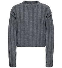 Kids Only Bluse - Strick - KogTessa - Dark Grey Melange