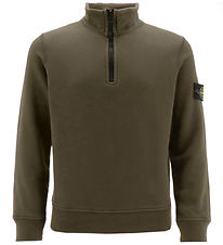 Stone Island Collegepaita M. Vetoketju - Sotilas Green