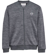 Hummel Cardigan - HmlJr - Wool - Dark Grey Melange