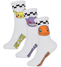 Name It Socks - 3-Pack - Pokémon - NkmJanaka - Bright White/3P