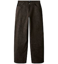 LMTD Broek - Breed - NlfZebra - Chocolate Brown/Black ZEBRA