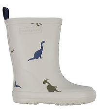 Bundgaard Rubber Boots w. Lining - Wide Fit - Aspen - Ivory Dino
