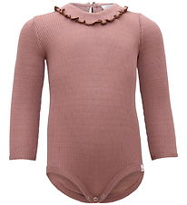 Minimalisma Bodysuit l/s - Rib - Silk/Cotton - Beauty - Antique