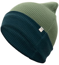Minimalisma Beanie - Arvid Contrast - Wool - Greenery