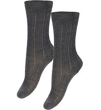 Chaussettes FUB - Laine - Rib - 2 Pack - Dark Beige Melange