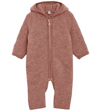 Huttelihut Pramsuit - Wool fleece - Burlwood w. Ears