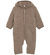 Huttelihut Pramsuit - Wool fleece - Savannah Melange w. Ears
