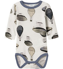Name It Romper l/s - Wol - NbmWillitus - Snow White/Air BALLON