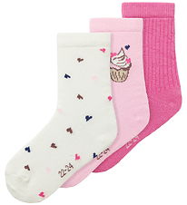 Name It Socks - NmfNala - 3-Pack - Peppercorn/Sweetdreams + Cl