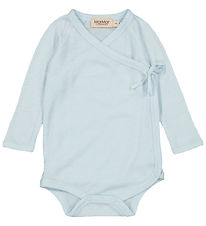 MarMar Bodysuit l/s - Wool - Rib - Belita - Icecube