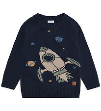 Blouse Hust and Claire - Tricoté - Pelle - Plus Marine