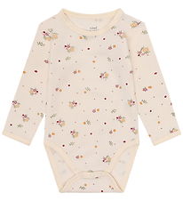 Hust and Claire Bodysuit l/s - HCBo Flora - Off White