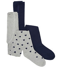 Creamie Tights - 2-Pack - Light Grey Melange