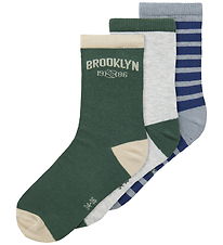 Name It Socks - NkmNols - 3-Pack - Grey Melange/Garden Topiary