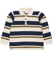 Copenhagen Colors Poloshirt - Striped Piqué - Green Combi