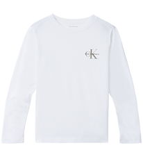 Calvin Klein Bluse – Monologo auf der Brust – Bright White