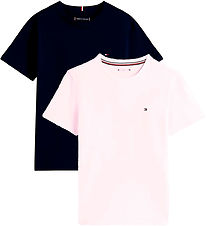 Tommy Hilfiger T-shirt - 2-Pack - Desert Sky/Light Pink