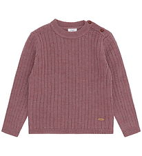 Hust and Claire Tröja - Stickad - HCPil Wool Rib - Pale Mauve