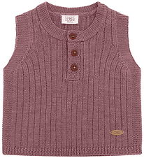 Hust and Claire Waistcoat - Knitted - HCEdi Wool Rib Knit - Pale