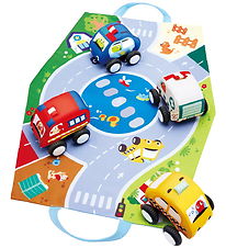 Hape Cars - Pull-Back Plush Car Set - 4-Pack