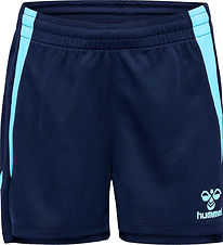 Hummel Shorts - hmlLEAD - Marine/Blue Fish