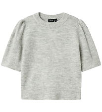 LMTD T-shirt - Knitted - NlfLodet - Light Grey Melange