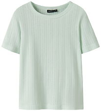 LMTD T-Shirt - Lochmuster - NlfNmina - Aqua Brille