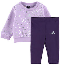 Sweat-shirt/Leggings adidas Performance - Glamour - Power Plum/A