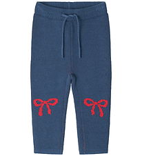 That's Mine Trousers - Knitted - Norma - Key Blue/Red Bow