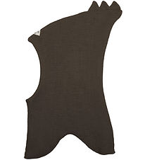 Racing Kids Balaclava - 2-layer - Wool/Cotton - Brown w. Thanks