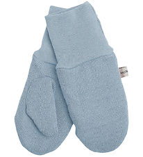 Racing Kids Mittens - Wool/Polyester - Light Blue