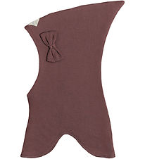 Racing Kids Balaclava - 2-layer - Dusty Heather w. Bow