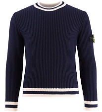 Stone Island Tröja - Stickad - Marinblå Blue