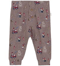 Minymo Leggings - Dark Brown Melange
