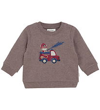 Minymo Sweatshirt - Dark Brown Melange