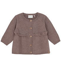 Minymo Cardigan - Knitted - Dark Brown Melange