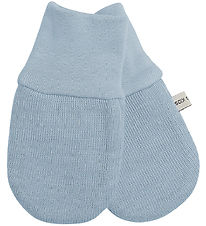 Racing Kids Mittens - Wool/Polyester - Dusty Sky Blue