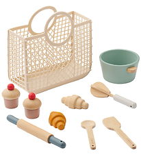 Liewood Basket w. Play Food - Lisbeth Baking Play Set - Sandy Mu