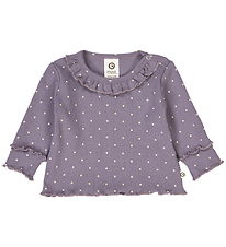Blouse Müsli - Rib - Dot - Lilac Brouillard/Oak