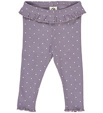 Leggings Müsli - Rib - Dot - Lilac Brouillard/Oak