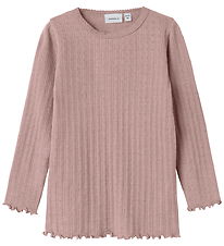 Name It Blouse - Wool/Silk - Rib - NmfWossa - Antler