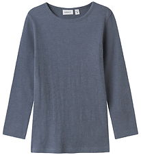 Name It Bluse – Wolle/Seide – Rib – NmmWossa – Folkstone Grey