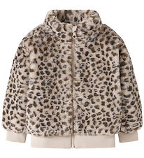 Name It Fleece Jacket - NmfMila - Oxford Tan/Leo